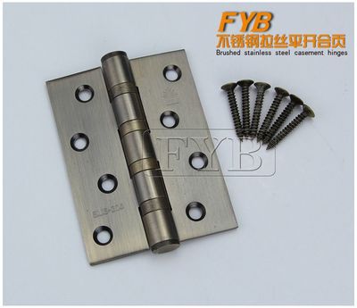 揭陽(yáng)廠家直銷(xiāo)4寸304不銹鋼拉絲開(kāi)槽防盜門(mén)合頁(yè) 4BB平開(kāi)門(mén)窗鉸鏈